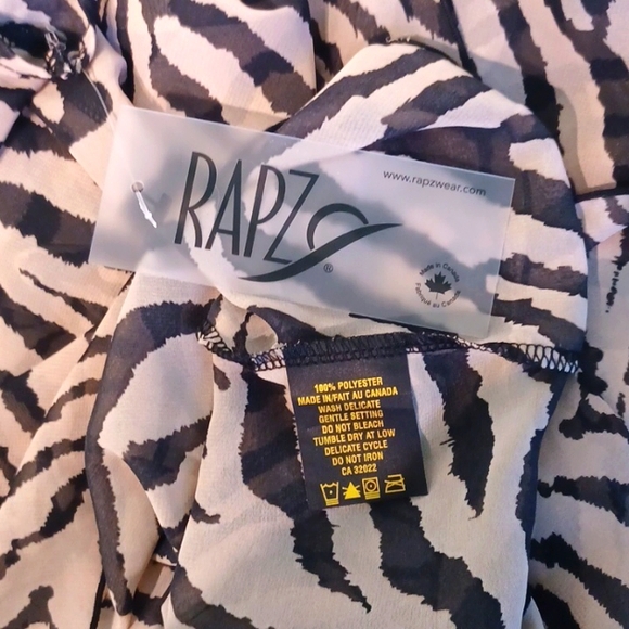 NEW! Rapz Poncho - Zebra print 4545 - Picture 4 of 4